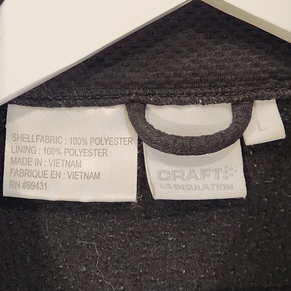 Craft Running Sweater Womens Black Fleece Knit Athletic Outdoor Winter - Size L - Picture 6 of 6